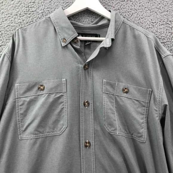 ALASKAN HARDGEAR Duluth Mens Size LARGE Gray Bush Pilot Long Sleeve Shirt - Picture 3 of 16